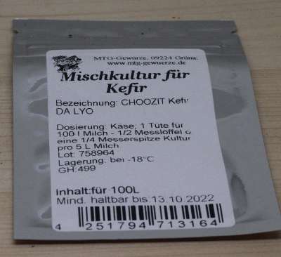 Mischkultur für Kefir ; Kefir selber machen. MTG-Gewürze Chemnitz